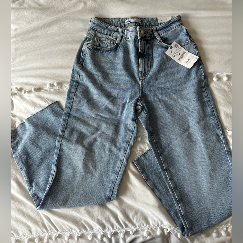 zara straight fit jeans